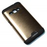 Крышка-бампер пластик+металл Motomo Soft touch for Samsung Galaxy J120, Gold