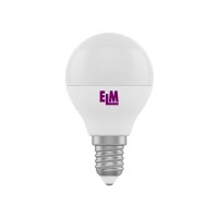Лампа светодиодная E14, 5W, 4000K, G45, ELM, 400 lm, 220V (18-0073)