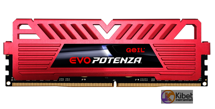 Модуль памяти 8Gb DDR4, 3200 MHz, Evo Potenza, Red, 16-18-18-36, 1.35V, с радиат
