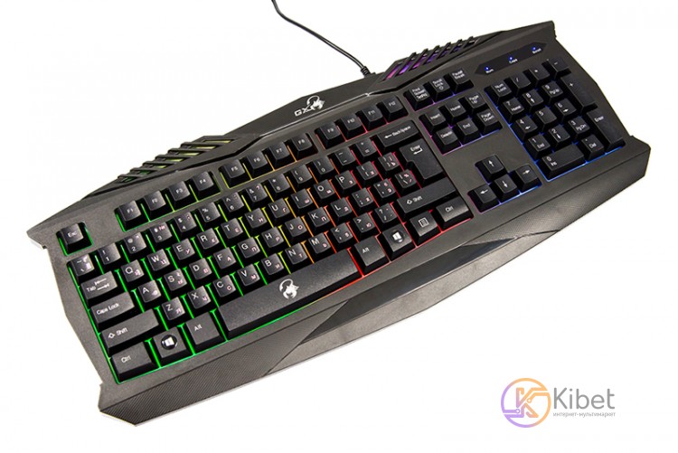 Клавиатура Genius Scorpion K220 Black, USB, игровая, 7 цветов подсветки
