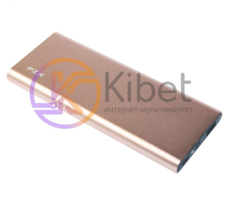 Универсальная мобильная батарея 11200 mAh, PZX, Gold, 1xUSB, 1A, кабель USB -