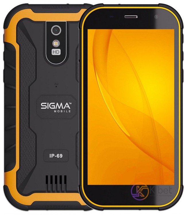 Смартфон Sigma mobile Х-treme PQ20 Black-Orange, 2 Sim, сенсорный емкостный 5' (