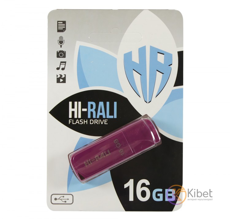 USB Флеш накопитель 16Gb Hi-Rali Taga Purple, HI-16GBTAGPR