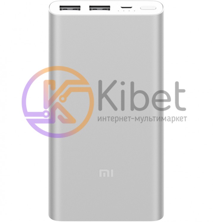 Универсальная мобильная батарея 10000 mAh, Xiaomi Mi Power Bank 2S 10000 mAh Sil
