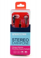 Наушники Greentree GT-ER10 Black Red, Mini jack (3.5 мм), вакуумные, кабель 1.2