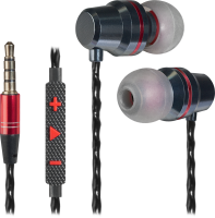 Наушники Defender Tanto, Black Grey, 3.5 мм (4-pin), микрофон, металлический кор