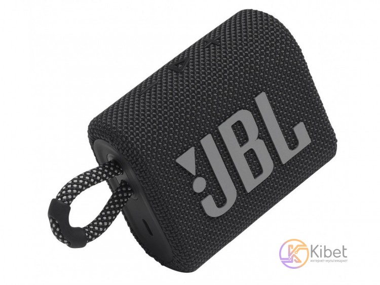 Колонка портативная 1.0 JBL Go 3 Black, 4.2 Bт, Bluetooth, питание от аккумулято