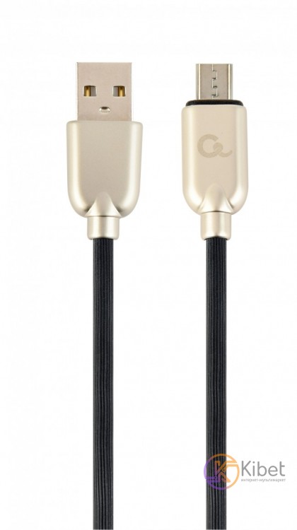 Кабель USB 2.0 - 1.0м AM Micro-B Cablexpert CC-USB2R-AMmBM-1M, премиум, 2.1А, че