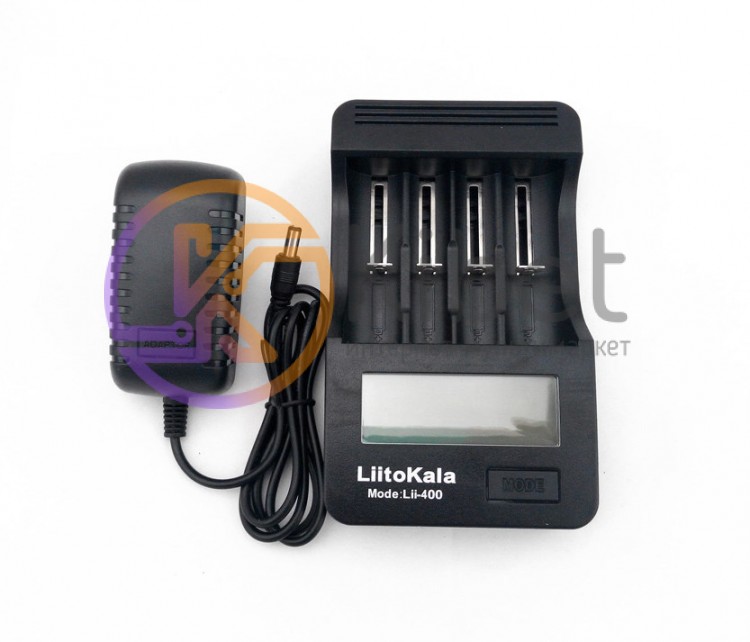 Зарядное устр-во LiitoKala Lii-400, Black, 4xAA AAA C Ni-MH Ni-Cd, 18650 26650 L