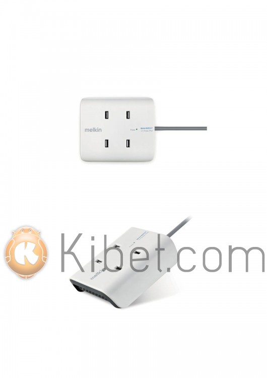 Фильтр сетевой 1.8м Melkin, White, 4 x USB (4 x 2.4A) (M8J027E)