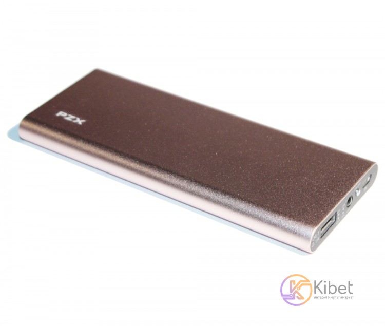 Универсальная мобильная батарея 11200 mAh, PZX, Pink, 1xUSB, 1A, кабель USB -