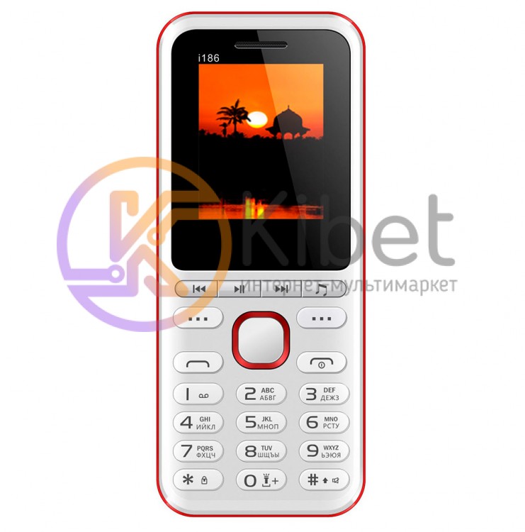 Мобильный телефон Nomi i186 White, 2 Sim, 1.77' (128x160) TFT, microSD (max 32Gb