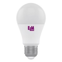 Лампа светодиодная E27, 12W, 3000K, B60, ELM, 950 lm, 220V (18-0094)