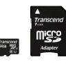 Карта памяти microSDXC, 64Gb, Class10 UHS-I, Transcend, SD адаптер (TS64GUSDU1)