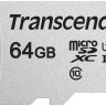 Карта памяти microSDXC, 64Gb, Transcend 300S, Class10 UHS-I U1, без адаптера, R9