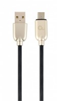 Кабель USB 2.0 - 2.0м AM Micro-B Cablexpert CC-USB2R-AMmBM-2M, премиум, 2.1А, че
