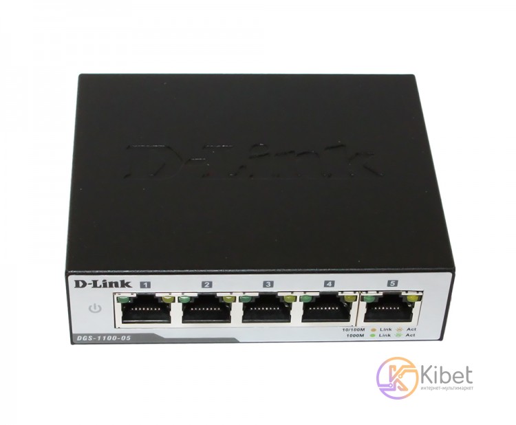 Коммутатор D-Link DGS-1100-05, 5 LAN 10 100 1000BaseT