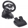 Руль Gemix WFR-1 Black, диаметр 8,5', угол 180 , с педалями, USB, вибрация, для