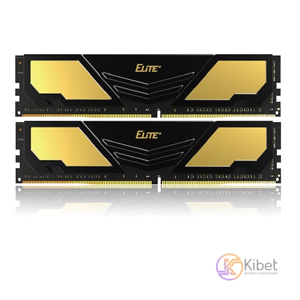 Модуль памяти 16Gb x 2 (32Gb Kit) DDR4, 2400 MHz, Team Elite Plus, Gold Black, 1