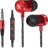 Наушники Defender Pollaxe, Black Red, 3.5 мм, вакуумные, 105 дБ, 16 Ом, 1.2 м (6