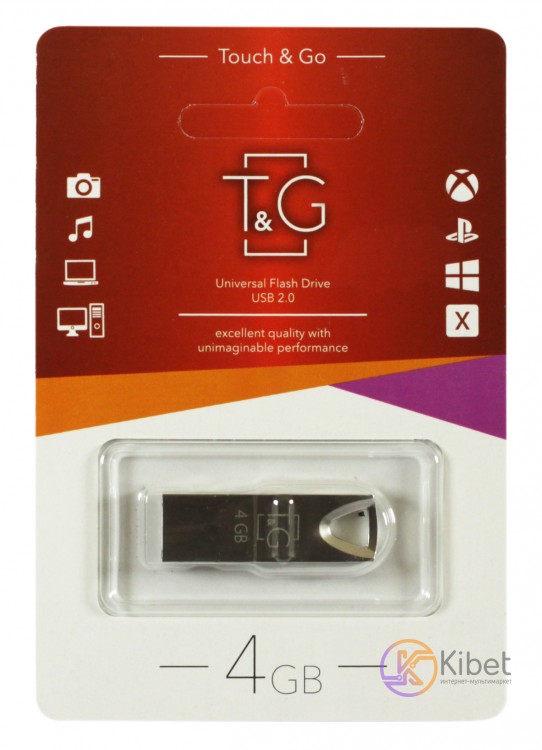 USB Флеш накопитель 4Gb T G 117 Metal series Silver (TG117SL-4G)