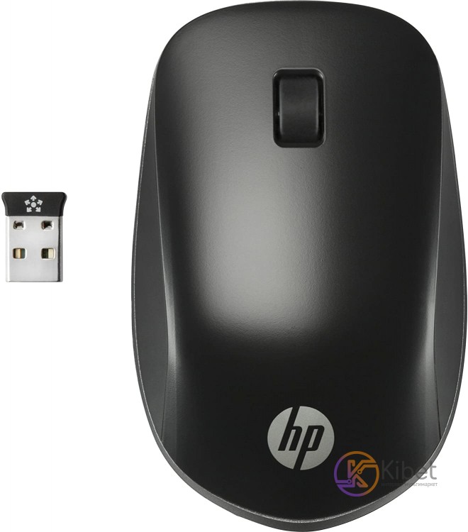 Мышь беспроводная HP Ultra Mobile, Black, USB, 1200 dpi, 2.4 ГГц, 3 кнопки, 2хAA