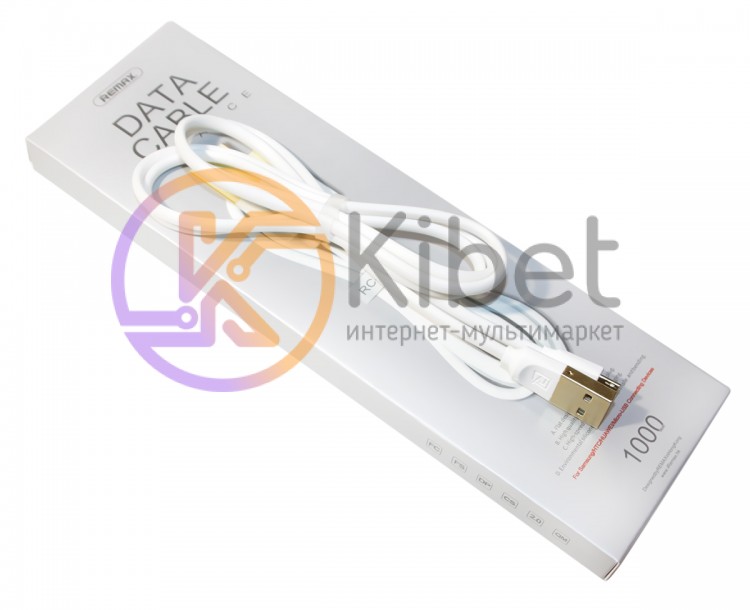 Кабель USB - microUSB, Remax 'Radiance', White, 1 м (RC-041m)