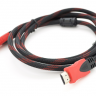 Кабель HDMI - HDMI 1.5 м Merlion Black, V1.4, коннектор RED Black (YT-HDMI(M) (M