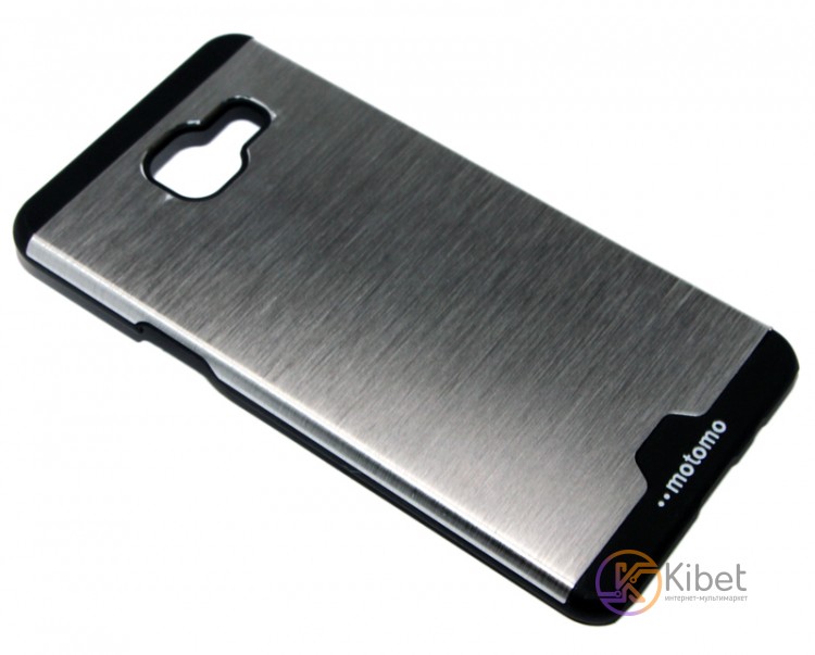 Крышка-бампер пластик+металл Motomo Soft touch for Samsung Galaxy A510, Silver