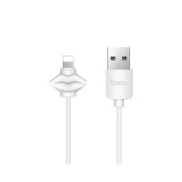 Кабель USB - Lightning, Hoco Showy, 1 m, White, (X17)