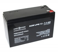 Батарея для ИБП 12В 7.2Ач LogicPower, AGM LPM12-7.2AH, ШхДхВ 150x64x94 (3863)