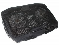 Подставка для ноутбука до 17' Notebook Cool Pad S18, Black, 2x12,5 см вентилятор