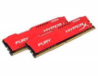 Модуль памяти 16Gb DDR4, 2400 MHz, Kingston HyperX Fury, Red, 15-15-15, 1.2V, с