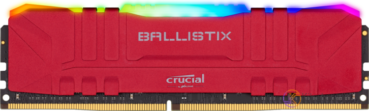 Модуль памяти 16Gb DDR4, 3200 MHz, Crucial Ballistix RGB, Red, 16-18-18-36, 1.35