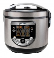 Мультиварка Vitek VT-4272 BK Silver, 900W, 5 л, 17 автоматических программ, часы
