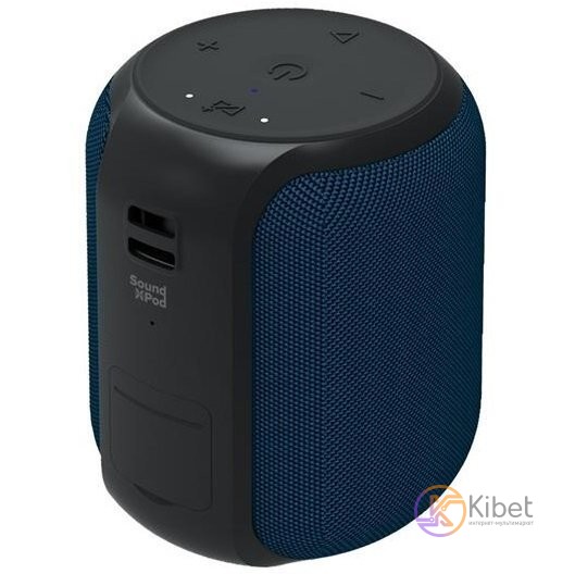 Колонка портативная 2E SoundXPod TWS MP3 Wireless Waterproof Blue, 2 x 7.5 Вт, B
