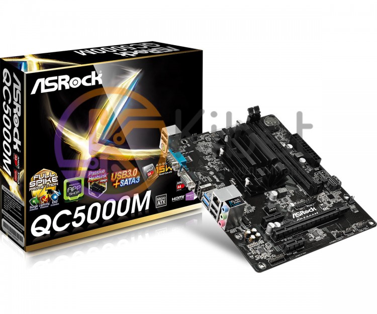 Материнская плата с процессором AsRock QC5000M, AMD A4-5000 (4x1.50GHz), Radeon