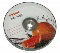Диск CD-R 10 Videx 'Fresh Грейпфрут', 700Mb, 52x, Bulk Box