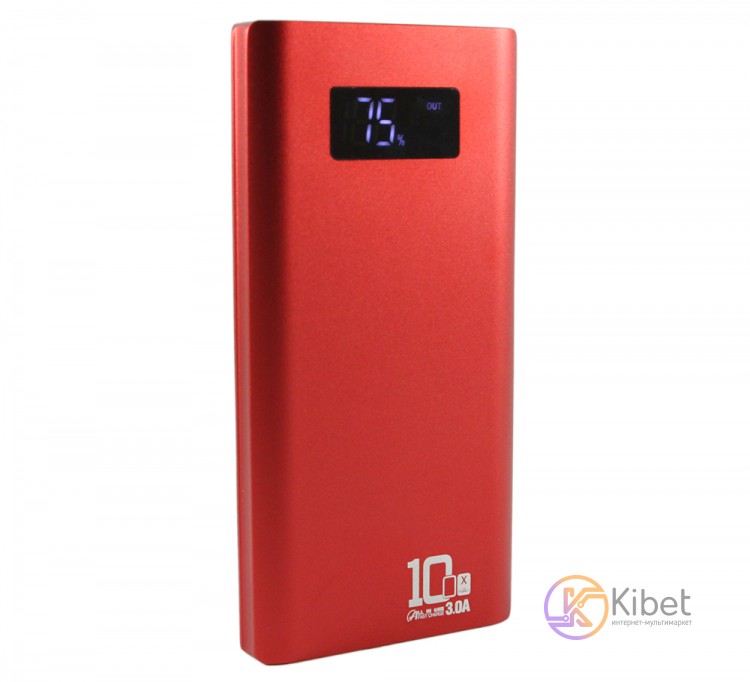 Универсальная мобильная батарея 10000 mAh, Aspor Q388 USB 3.0 (3.0A, 2USB) Red