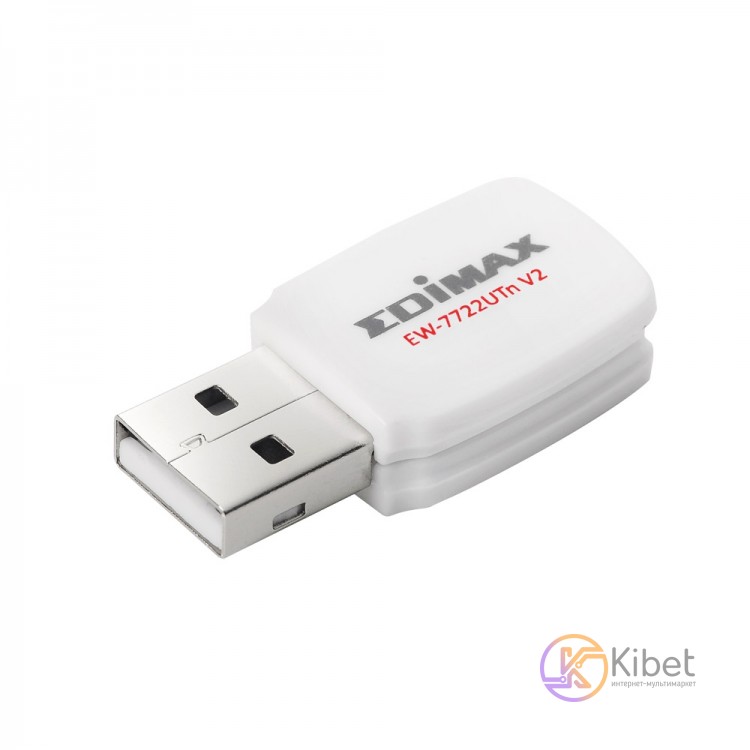 Сетевой адаптер USB Edimax EW-7722UTn V2, Wi-Fi 802.11n 300Mb, mini
