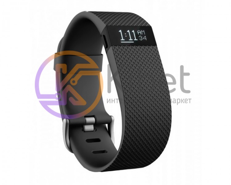 Умные часы Fitbit Charge HR Large, Black, size L, цветной сенсорный экран 1.25',