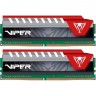 Модуль памяти 4Gb x 2 (8Gb Kit) DDR4, 2400 MHz, Patriot Viper Elite, Grey Red, 1
