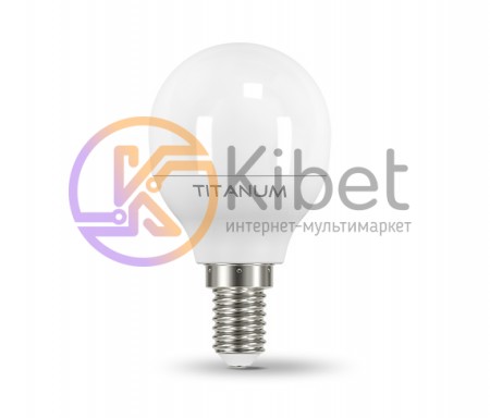 Лампа светодиодная E14, 5W, 4100K, G45, Titanum, 420 lm, 220V (TL-G45-05144)