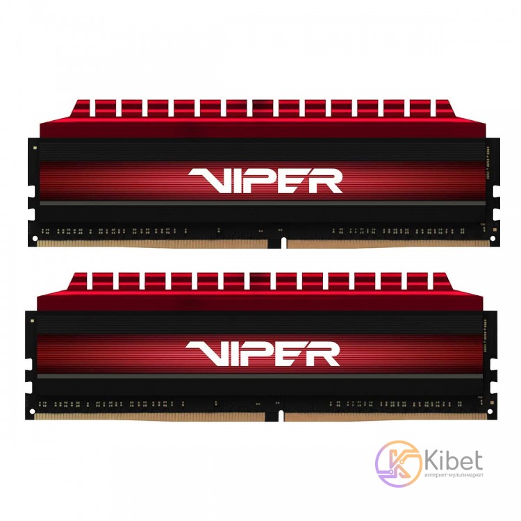 Модуль памяти 16Gb x 2 (32Gb Kit) DDR4, 3200 MHz, Patriot Viper 4, Red, 16-18-18