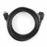 Кабель HDMI - HDMI 3 м Cablexpert Black, V.2.0, позолоченные коннекторы, угловой