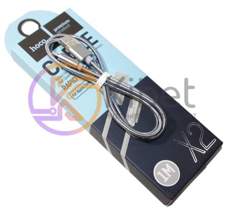 Кабель USB - Lightning, Hoco X2 Rapid Charging metal Silver