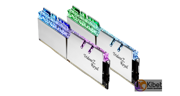 Модуль памяти 8Gb x 2 (16Gb Kit) DDR4, 3000 MHz, G.Skill Trident Z Royal RGB, Wh