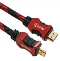 Кабель HDMI - HDMI, 1.5 м, Black Red, V2.0, Extradigital, позолоченные коннектор