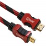 Кабель HDMI - HDMI 1.5 м Extradigital Black Red, V2.0, позолоченные коннекторы,