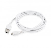 Кабель USB 2.0 - 1.8м AM Micro Cablexpert CCP-mUSB2-AMBM-6-W премиум, белый